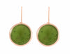 18k rose gold earrings with jade