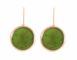 18k rose gold earrings with jade