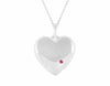 Sterling heart pendant set with a natural ruby.