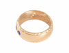 solid 14k gold man's band with sapphires and diamonds