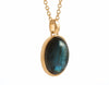 Labradorite pendant in solid 18k yellow gold.